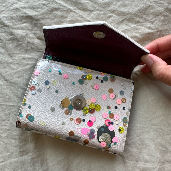 Min & Mon Fiona Vinyl Sequin Confetti Wallet - Picture 5 of 5